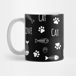 Love Cat Meow Pattern Mug